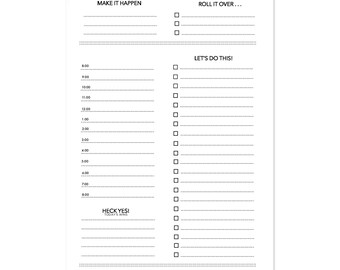 Undated Planner Insert Pages : A5 | Unpunched, doubled sided planner page set