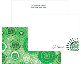 Personalized Stationery Set : 'The Vesper' | Custom Note Cards with return address envelopes