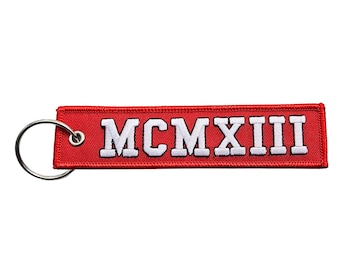 MCMXIII Delta Sigma Theta Inspired Embroidered Keychain & Luggage Tag