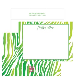 Gepersonaliseerde briefpapierset: 'Wild Side' | Aangepaste notitiekaarten met retouradresenvelop