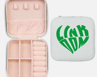 Linkdom Travel Jewelry Box | Vegan Leather Jewelry Organizer