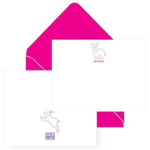 Gepersonaliseerde briefpapierset voor kinderen: Hunny Bunny | Notitiekaarten voetbal voor kinderen