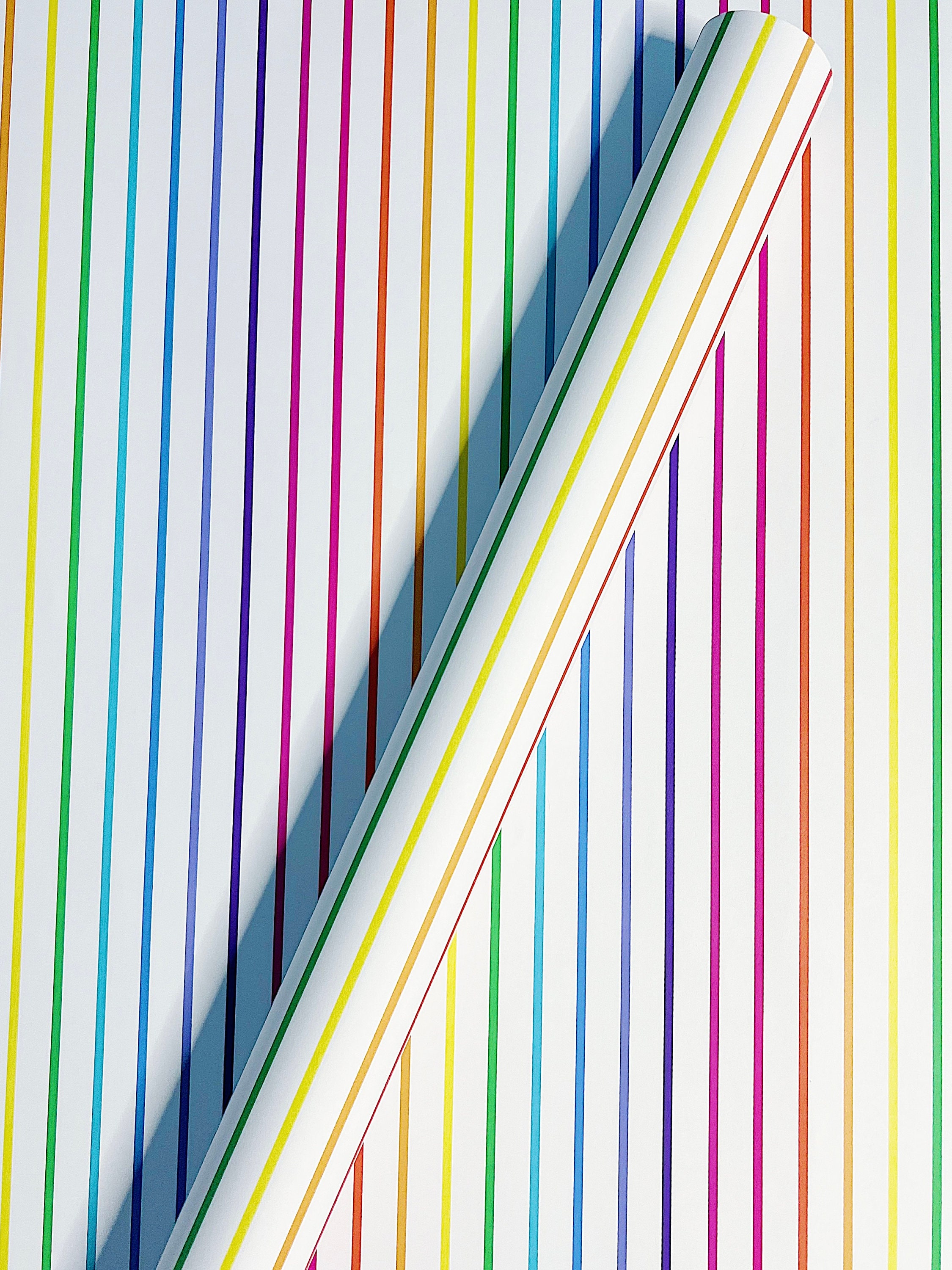 Rainbow striped wrapping paper discount