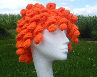 Patterns as PDF: Curly Hat Wig