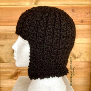 Black Hat, Hand Knit Cloche Hat, Chunky Knit Hat, Womens Hat