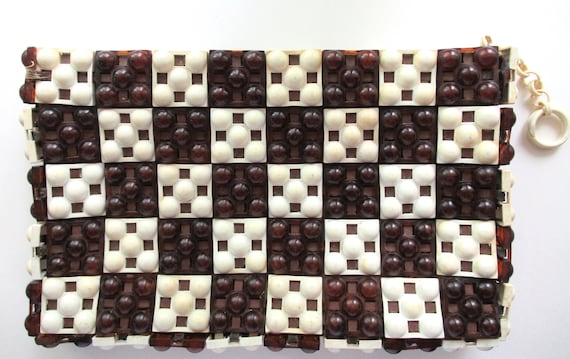 Vintage Designed by JORUES Plastic Tiles Cutch Pu