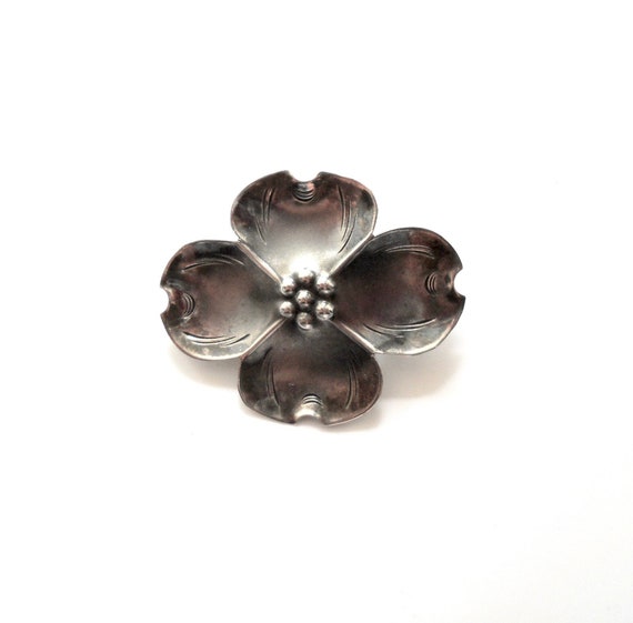 Vintage Stuart Nye Dogwood Flower Sterling Brooch Pin Arts
