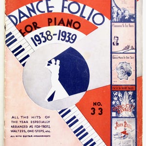 Irving Berlin Universal DANCE FOLIO for Piano 1938-1939 Sheet Music Piano Guitar