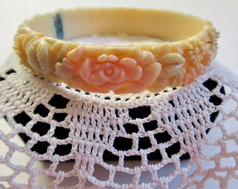 Vintage Two Small Celluloid Plastic Bangle Bracelets  MADE IN JAPAN 1940s
