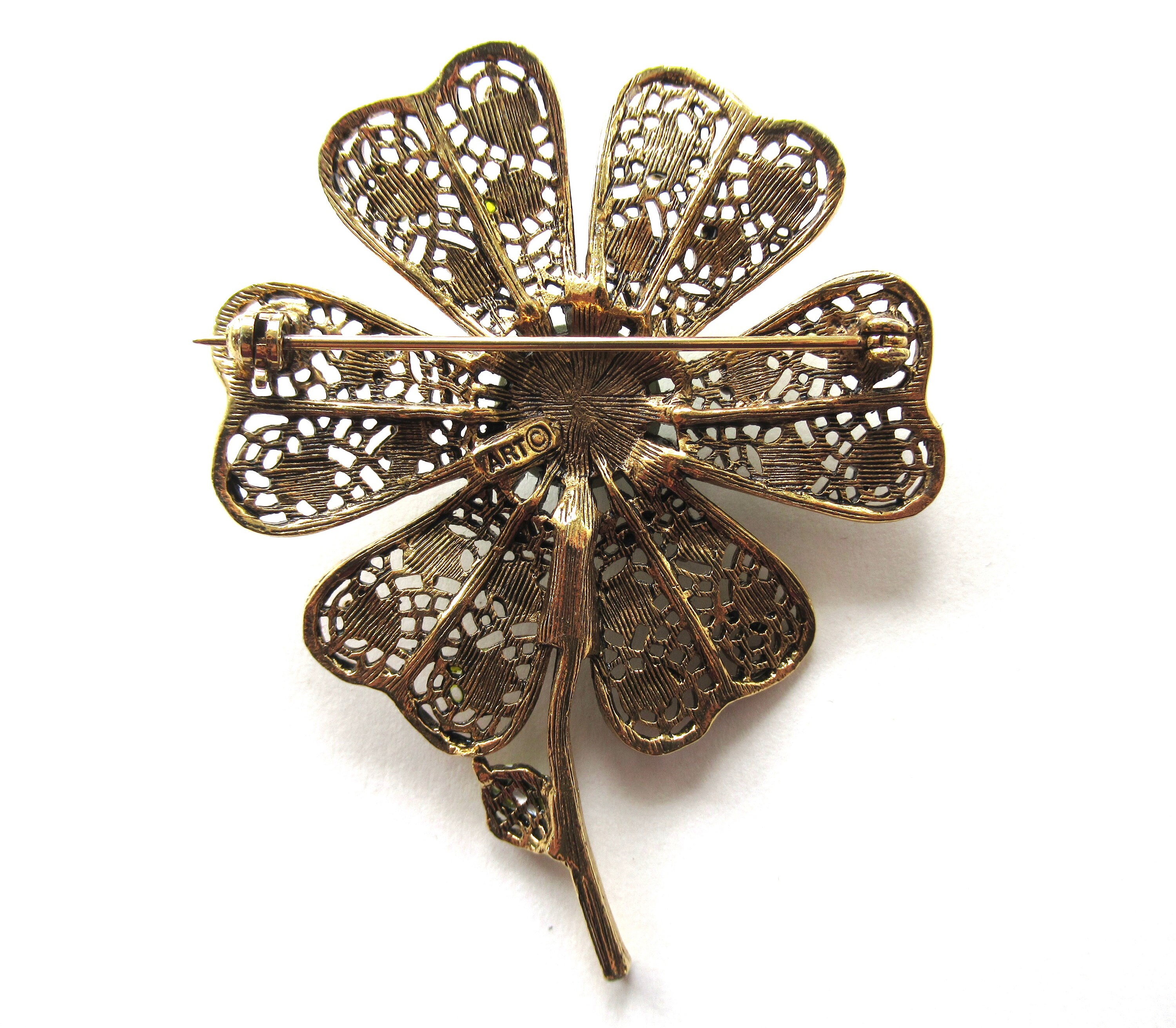 2 epingles à nourrice broche fleur filigrane 83mmx34mm ens201601 - Un grand marché