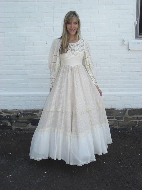 Vintage Wedding Bridal Maxi Dress Paris Designer Creations Etsy