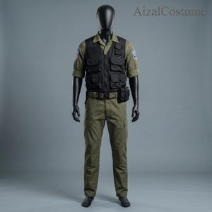 Chris Redfield Cosplay Outfit, S.T.A.R.S Police Uniform Set, Resident Evil Tactical Vest Costume, Mens Comic Con Gamer Gear