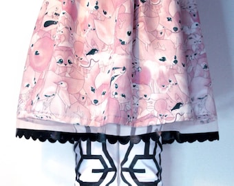 girls rock / baby skirt / tutu skirt with animal print