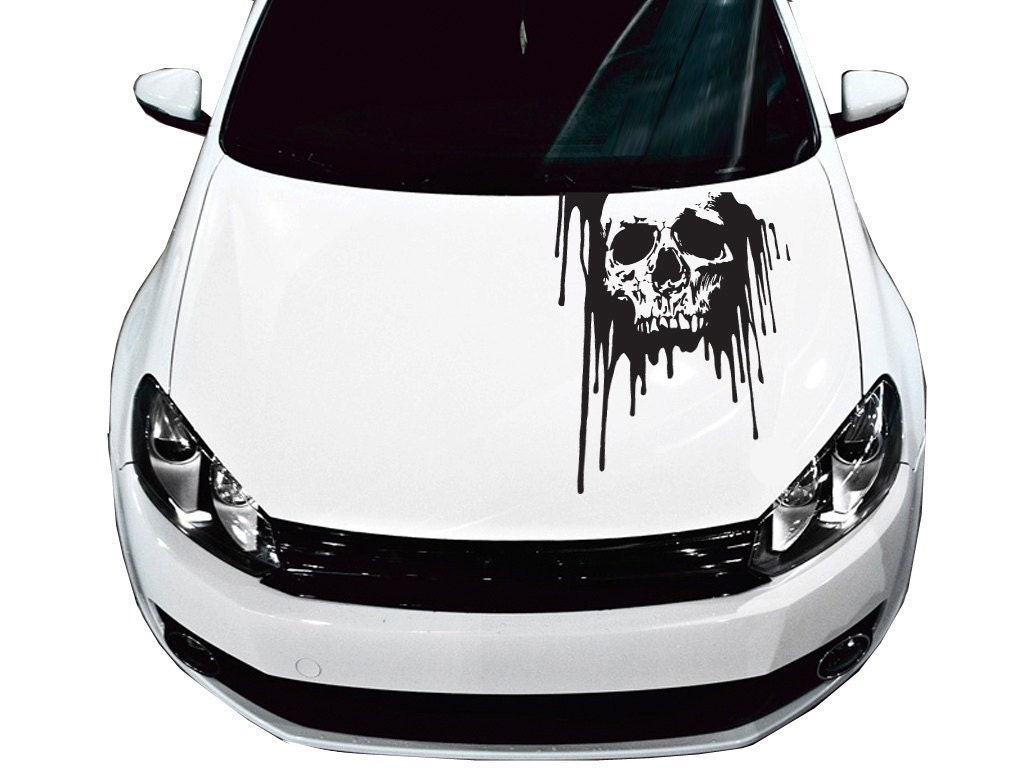 Metal Skull Car Emblem - Power Auto 2 pcs. Skull Head w/Red Eyes
