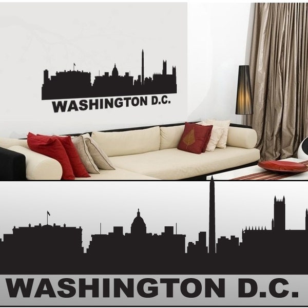 Skyline Wall Decal Etsy