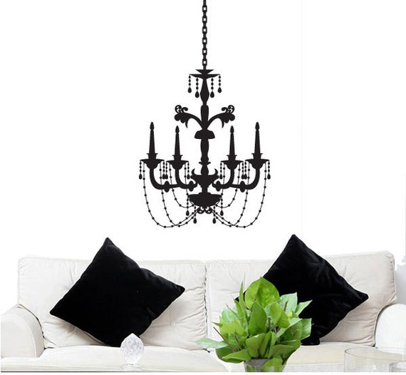Vinyl Wall Art Decal Chandelier Modern Lamp Design Wall Decal 36/" x 21/"