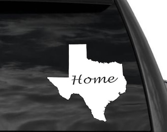 FGD Texas State Silhouette Window Decal In White 6" x 6" Fits Car Truck Suv LA-ST002