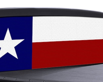 FGD Truck Rear Window Perforated Full Color TEXAS State Flag Perforated Vinyl Decal.