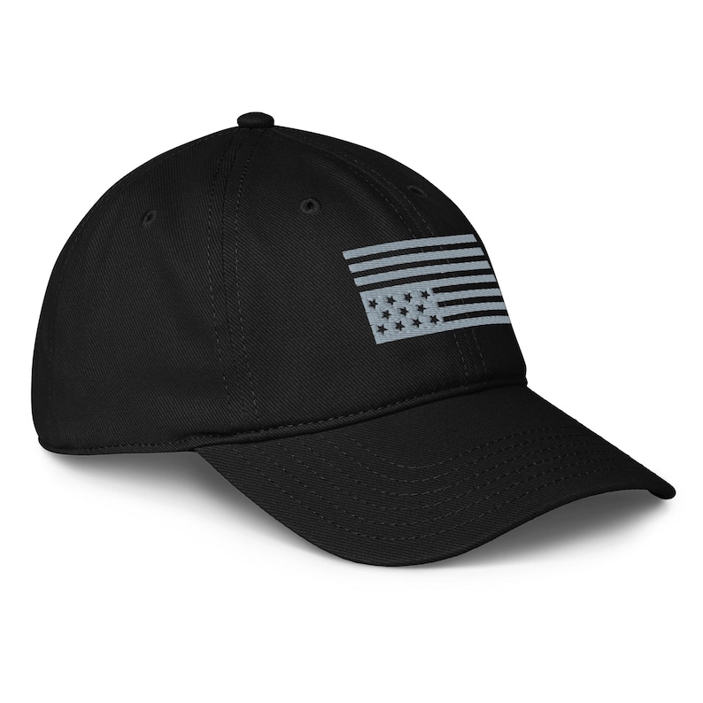 Upside Down American Flag Hat, Black Embroidered Distress Signal Dad Cap, Political Protest Hat, Inverted US Flag Cap, Patriotic Gift