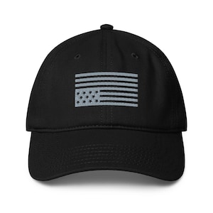 Upside Down American Flag Hat, Black Embroidered Distress Signal Dad Cap, Political Protest Hat, Inverted US Flag Cap, Patriotic Gift