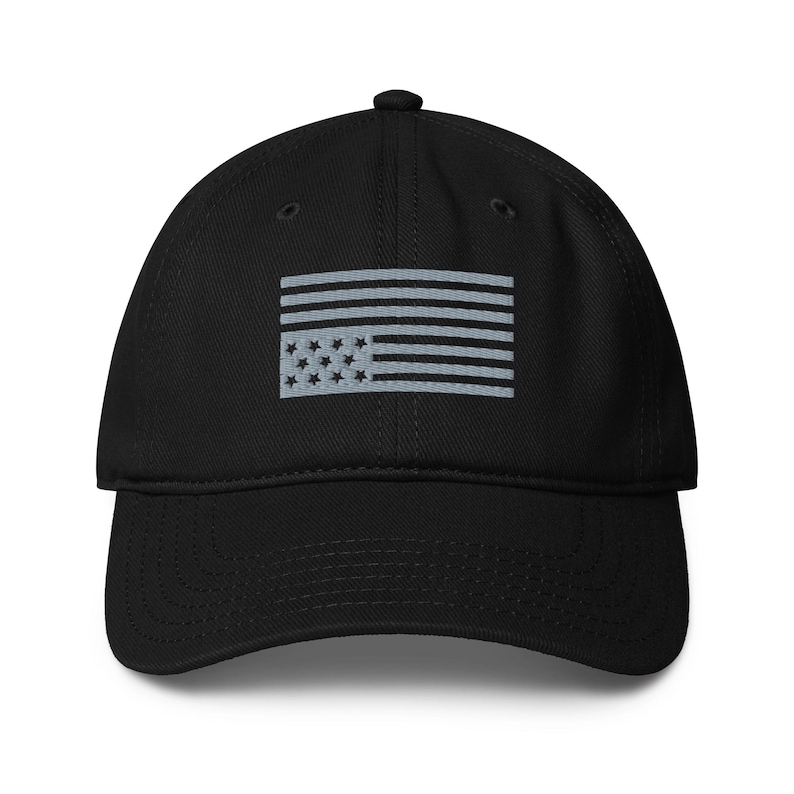 Upside Down American Flag Hat, Black Embroidered Distress Signal Dad Cap, Political Protest Hat, Inverted US Flag Cap, Patriotic Gift