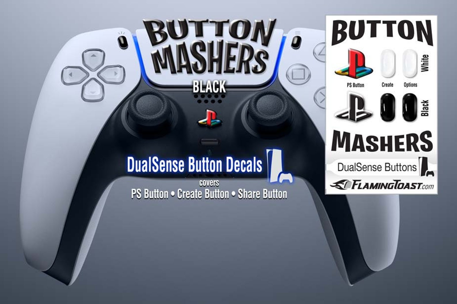 PS5 BUTTON MASHERS Dualsense Buttons BLACK Etsy