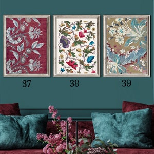 PRINTED Vintage Textile Collection Antique Tapestry, Farmhouse, Botanical, Butterflies, Floral, French Ctry, Cottagecore, Collage Wall Art image 9