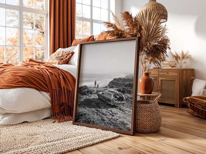 Coastal Black and White Poster - Monochrome Wall Decor - Etsy