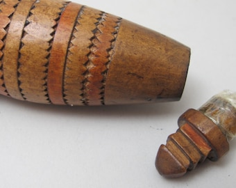 Moroccan Carved Wooden Kohl Bottle