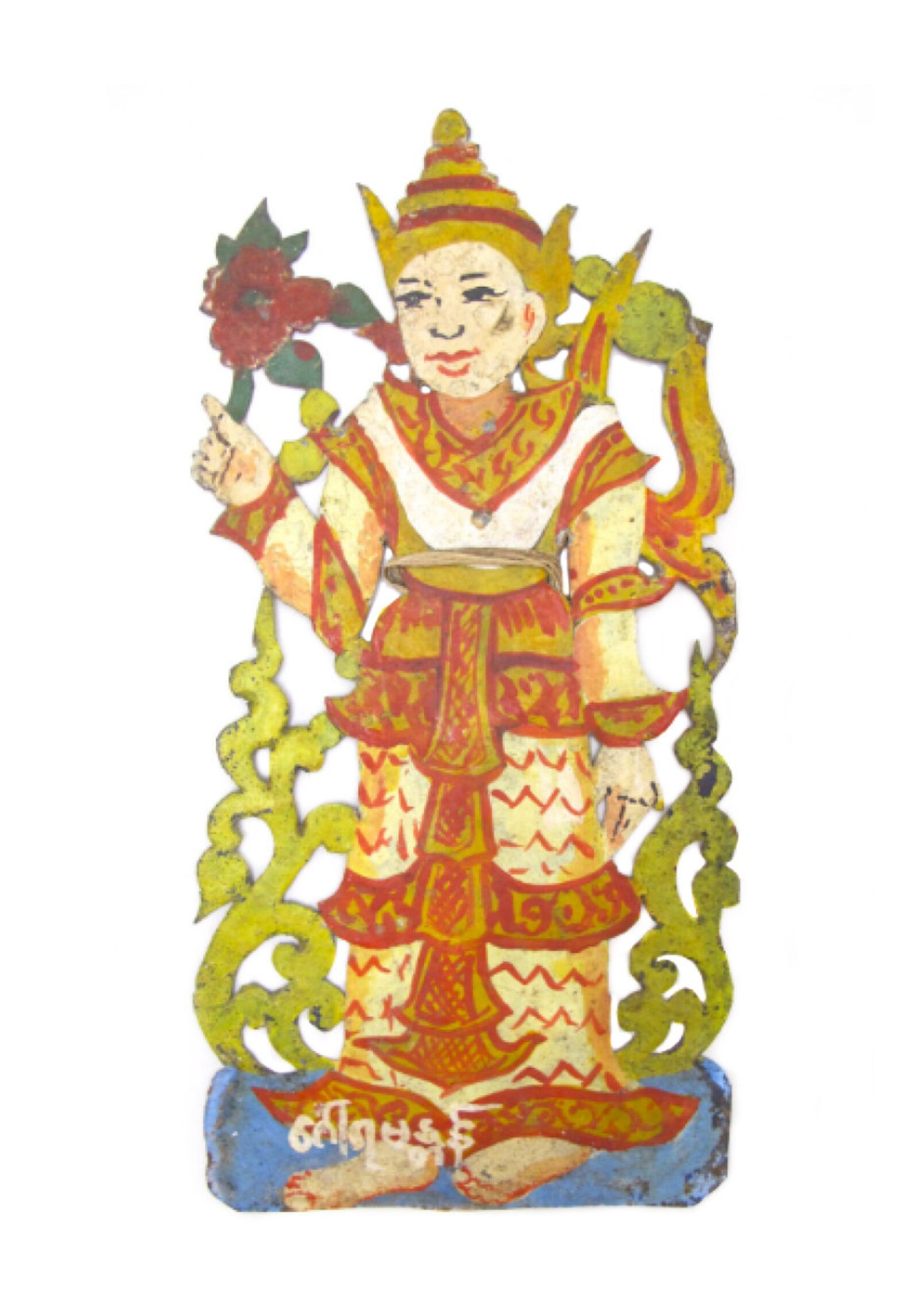 Vintage Thai Painted Tin Deity Etsy Denmark