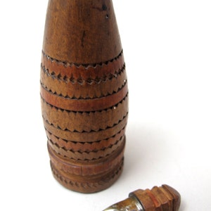 Moroccan Carved Wooden Kohl Bottle image 4