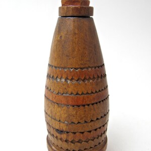 Moroccan Carved Wooden Kohl Bottle image 2