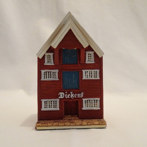 Awake in Stavanger Norway House Figurine, Vintage Lillesand Dickens Historical Building Sculpture