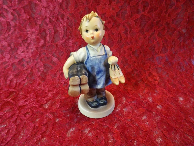 Retired Hummel Boots Figurine 143/0 1970s TMK 5 Vintage image 0