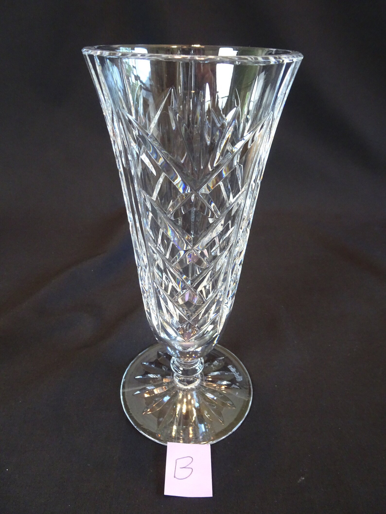 Waterford Irish Crystal Kinsale Pedestal Vase Vintage Etsy