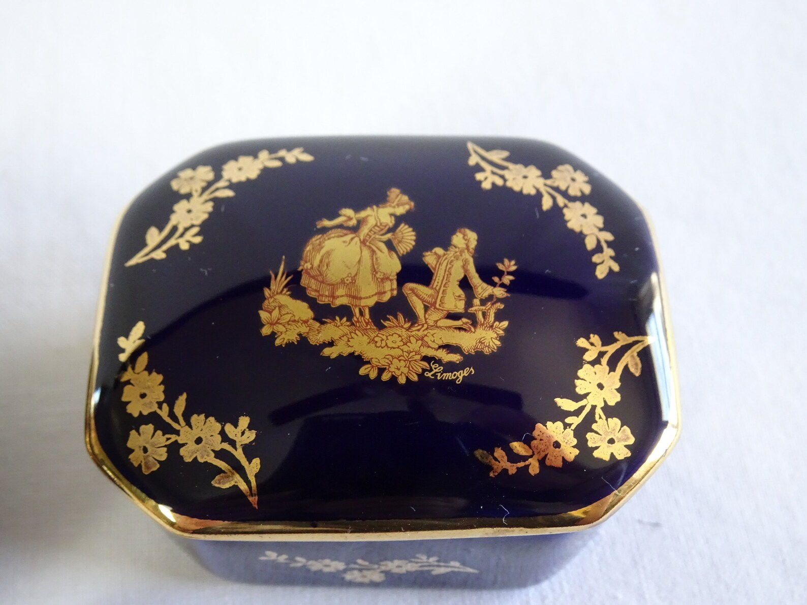 Fontanille & Marraud Limoges Lovers Trinket Box Vintage FM Etsy