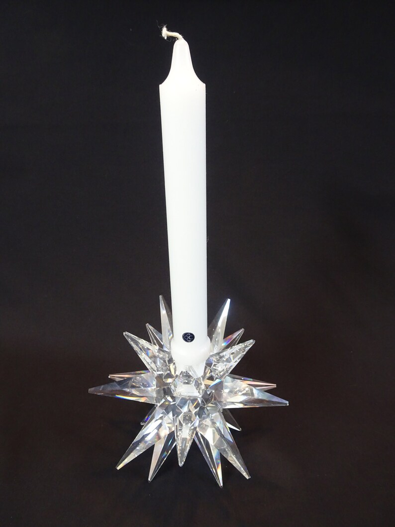 Swarovski Star Candle Holder Vintage Crystal Taper Etsy