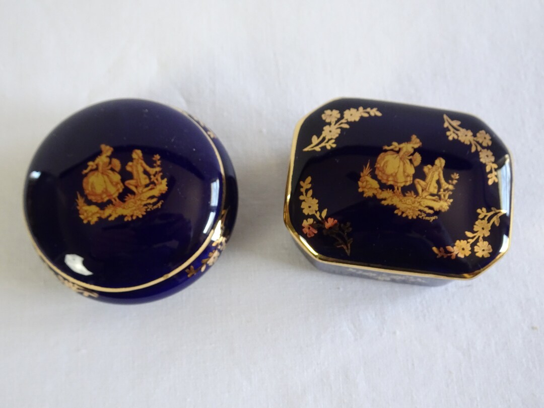 Fontanille & Marraud Limoges Lovers Trinket Box Vintage FM Etsy