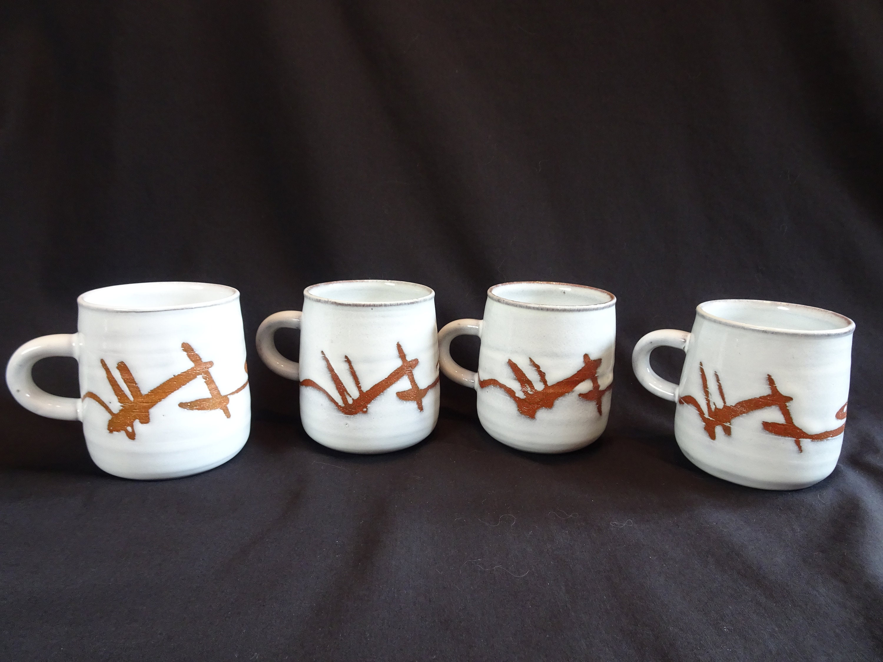 DECRZPB Set di tazze da caffè e piattini in ceramica fatti a mano set di tazze da caffè e piattini in ceramica marrone set di tazze da tè e piattini