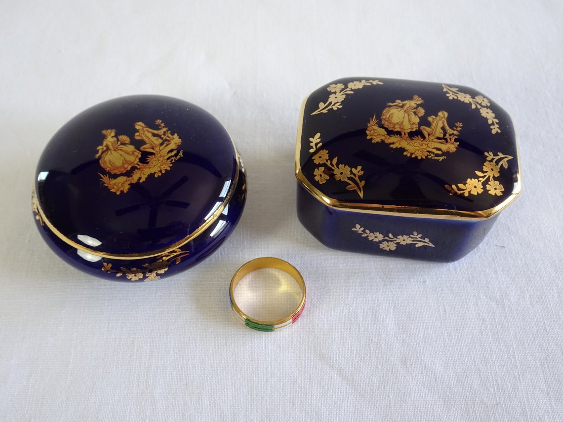 Fontanille & Marraud Limoges Lovers Trinket Box Vintage FM Etsy