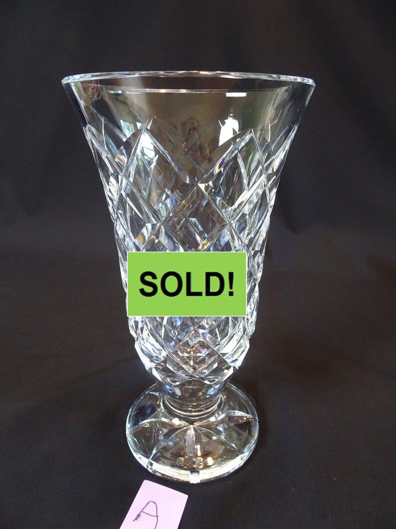Waterford Irish Crystal Kinsale Pedestal Vase Vintage Etsy