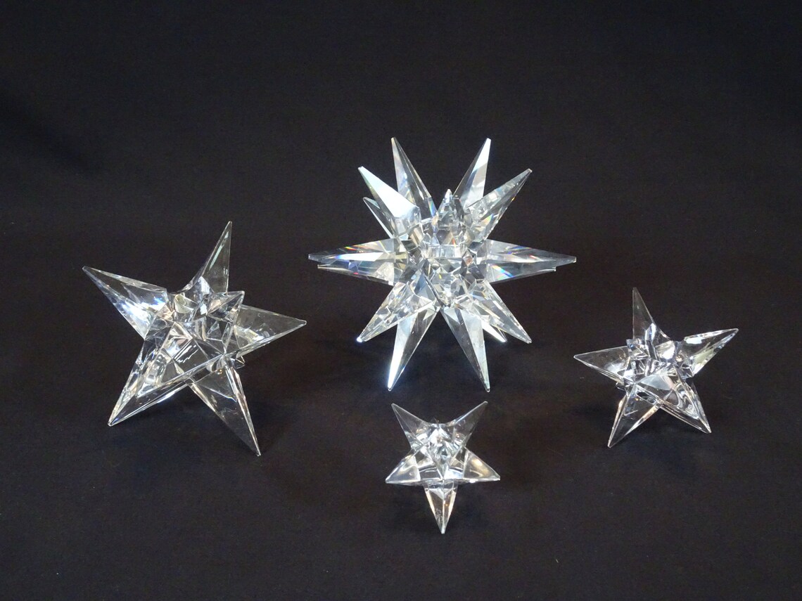 Rosenthal Crystal Star Candle Holder Vintage Twinkling Star Etsy
