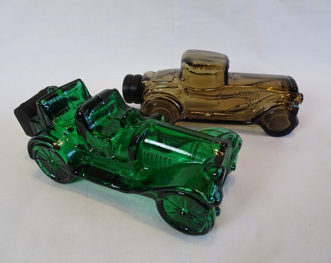 Avon Emerald Green Roadster or Amber Sterling Six Automobile Cologne ...