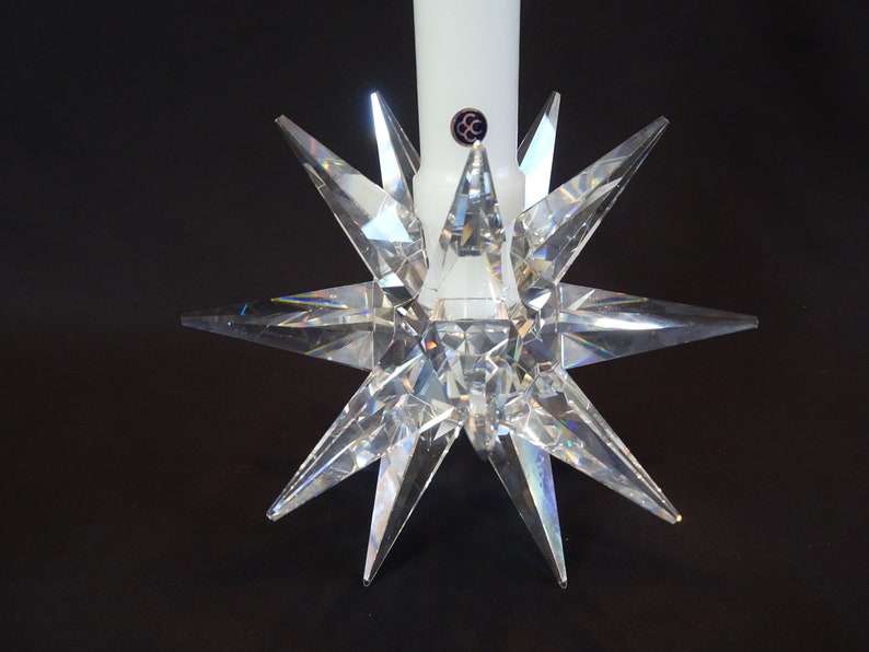 Swarovski Star Candle Holder Vintage Crystal Taper Etsy