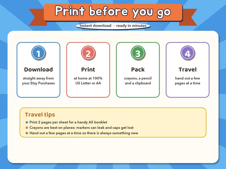 Travel Activity Book, Pre-k Kindergarten 1st 2nd Grade, Vacation ...