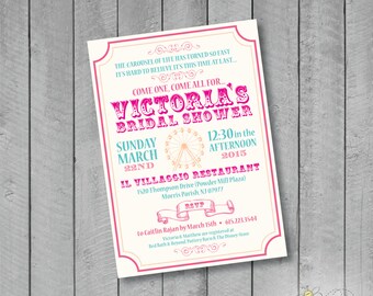 Custom Circus / Carnival Themed Invite