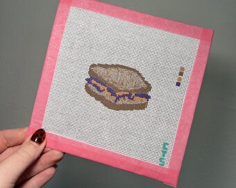 PB&J Sandwich 18 Mesh Needlepoint Canvas