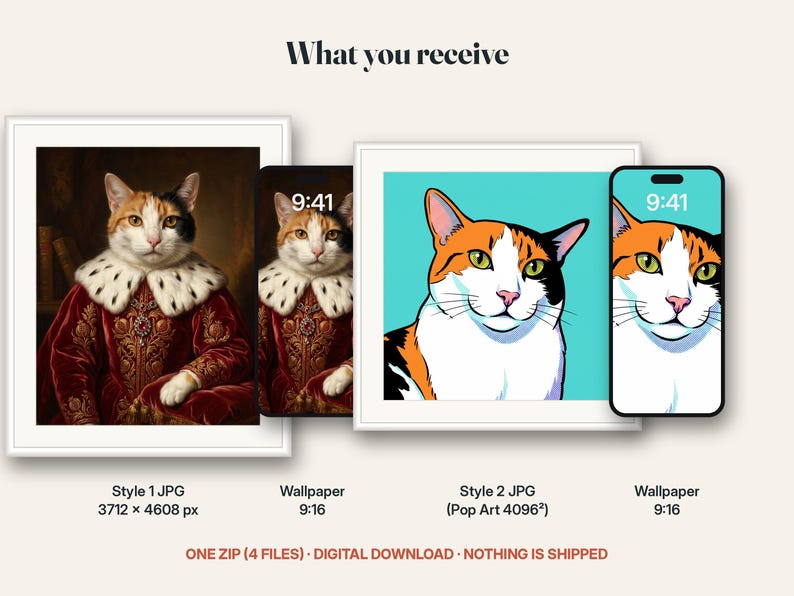 What you receive for the 2 styles bundle: the digital files included in this listing