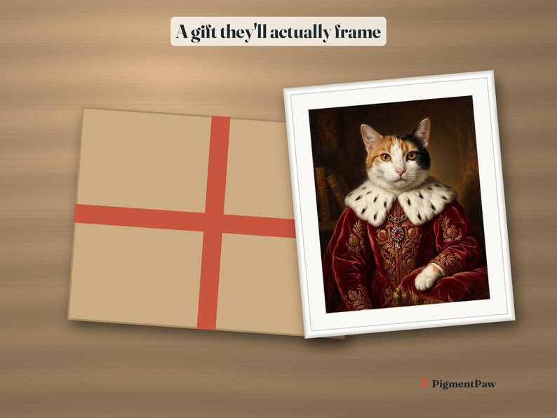 Gift idea: the 2 styles bundle framed next to a gift box