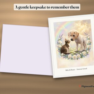 Gift idea: the memorial portrait framed next to a gift box